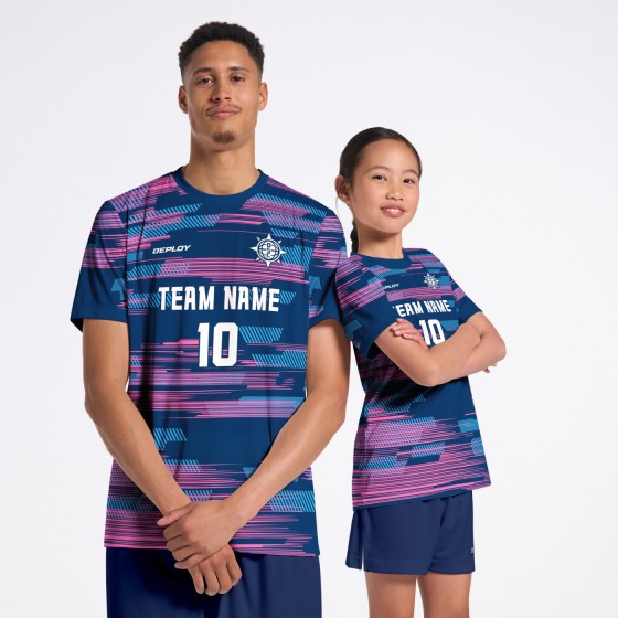 Flight Jersey Glitch Navy & Pink